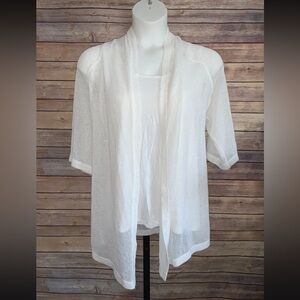 Chelsea & Theodore White 2-fee Blouse- Size 1X